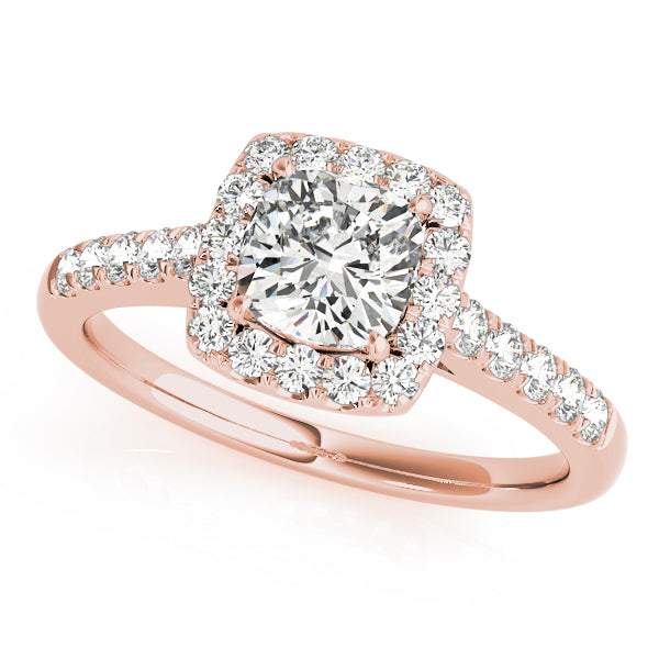 Cushion Halo Square Diamond Engagement Ring · 0.32 ct tw