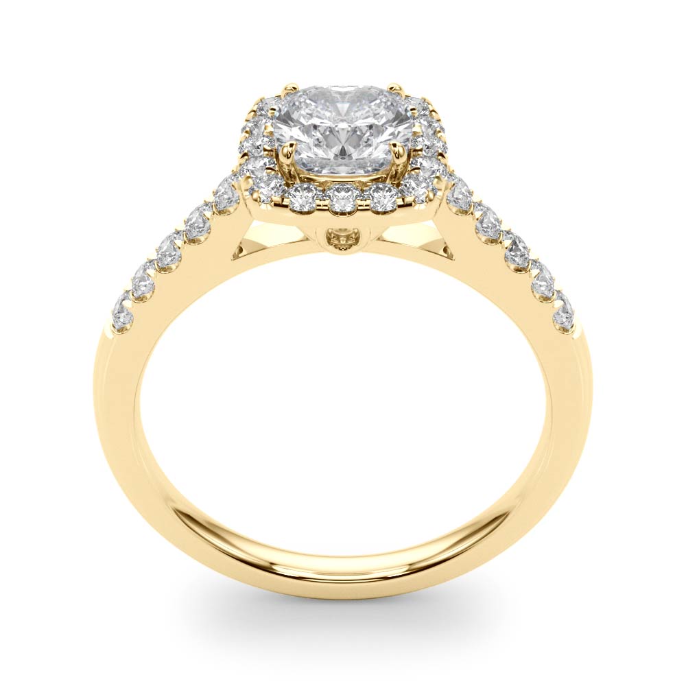 Cushion Halo Square Diamond Engagement Ring · 1.36 ct tw