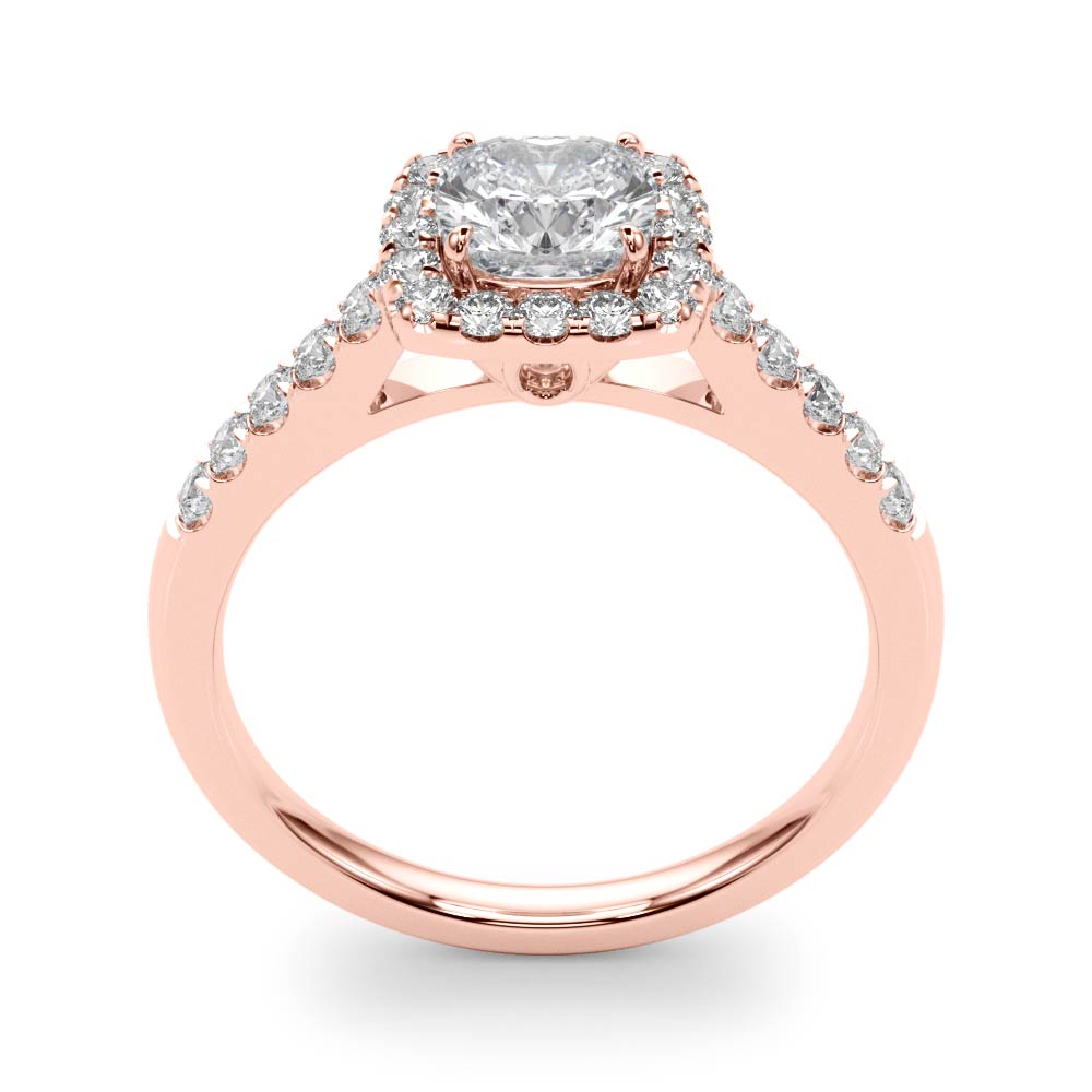 Cushion Halo Square Diamond Engagement Ring · 0.32 ct tw