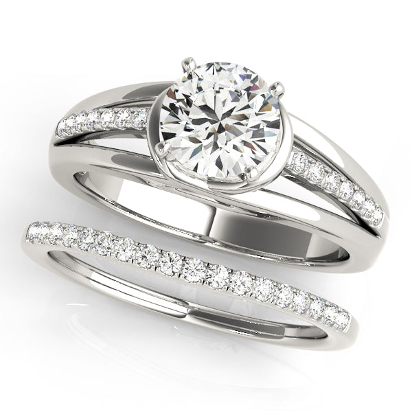 Single Row Prong Set Diamond Engagement Ring · 0.08 ct tw