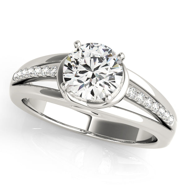 Single Row Prong Set Diamond Engagement Ring · 0.08 ct tw