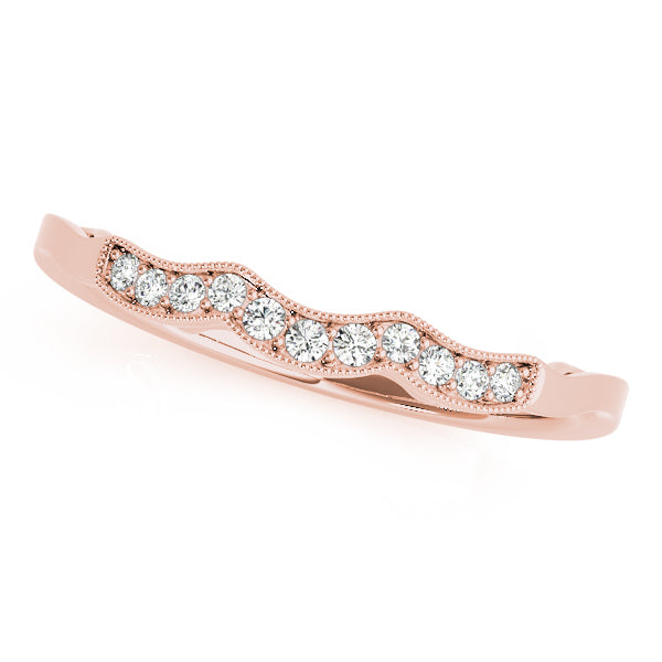 Curved Diamond Wedding Band · 0.05 ct tw