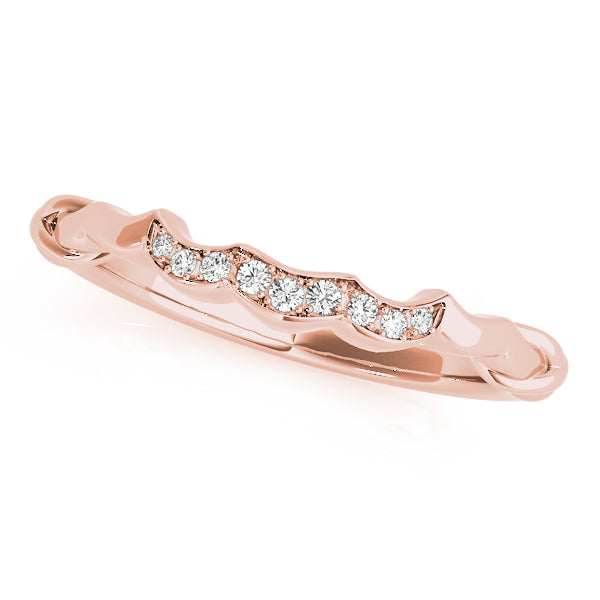 Curved Diamond Wedding Band · 0.05 ct tw