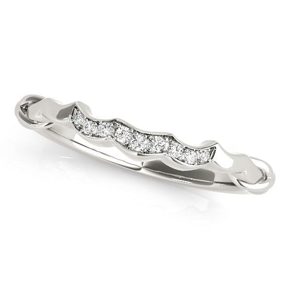 Curved Diamond Wedding Band · 0.05 ct tw