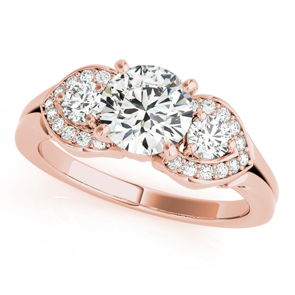 Round Three-Stone Diamond Engagement Ring · 0.36 ct tw