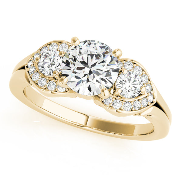 Round Three-Stone Diamond Engagement Ring · 0.36 ct tw
