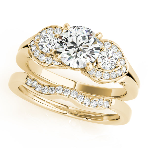Round Three-Stone Diamond Engagement Ring · 0.36 ct tw