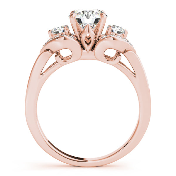 Round Three-Stone Diamond Engagement Ring · 0.36 ct tw