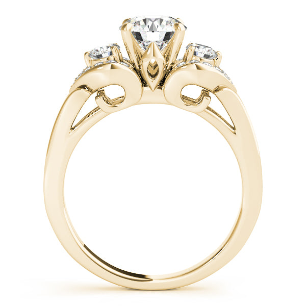 Round Three-Stone Diamond Engagement Ring · 0.36 ct tw
