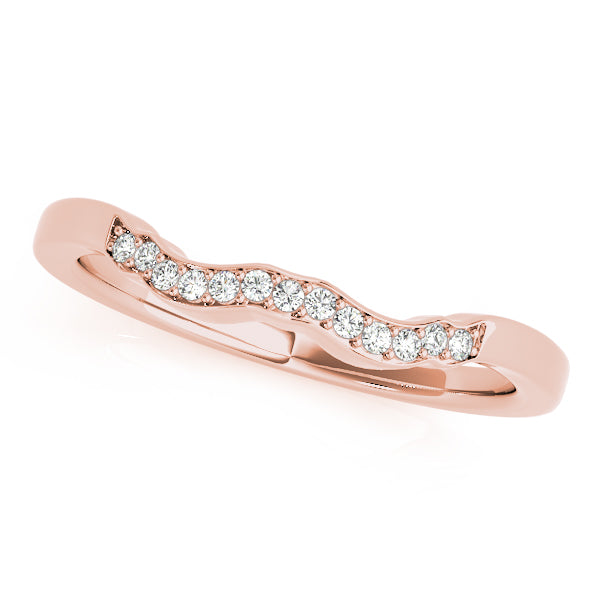 Curved Diamond Wedding Band · 0.08 ct tw