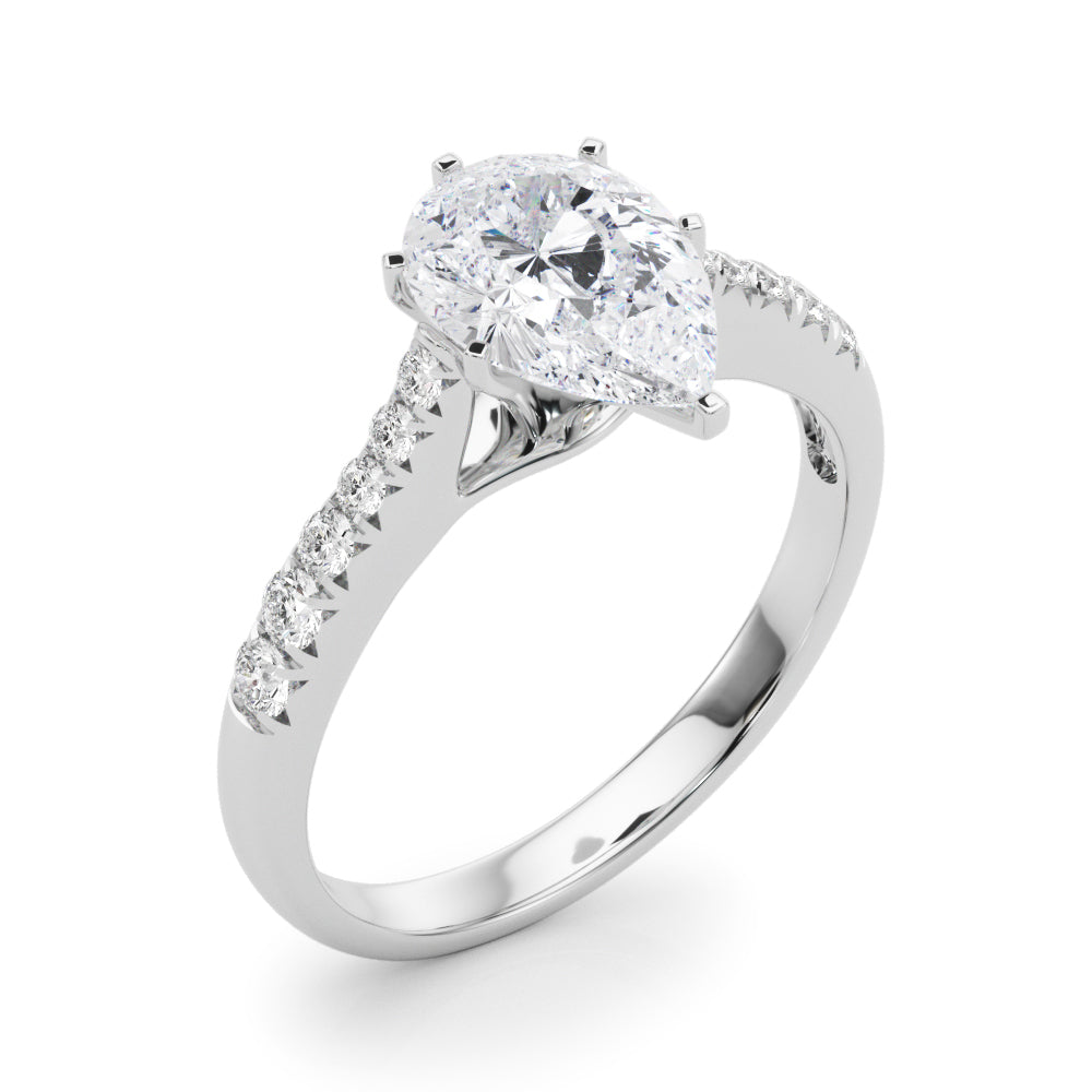 Single Row Prong Set Diamond Engagement Ring · 0.18 ct tw