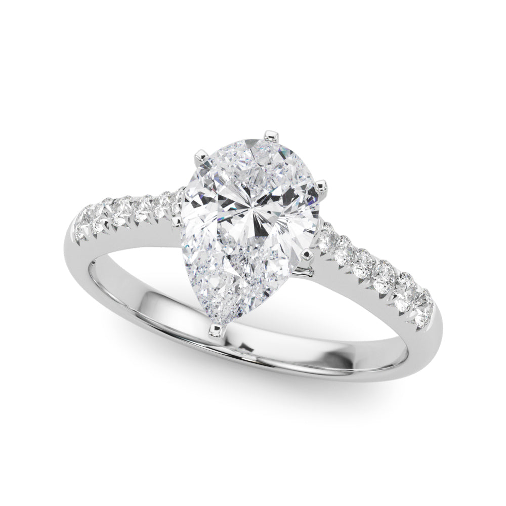 Single Row Prong Set Diamond Engagement Ring · 0.18 ct tw
