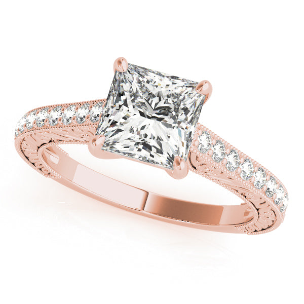 Square Trellis Diamond Engagement Ring · 0.99 ct tw
