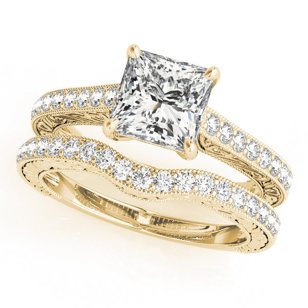 Square Trellis Diamond Engagement Ring · 0.74 ct tw