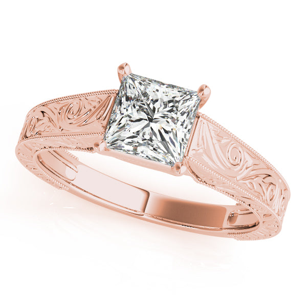 Square Trellis Diamond Engagement Ring · 0.32 ct tw