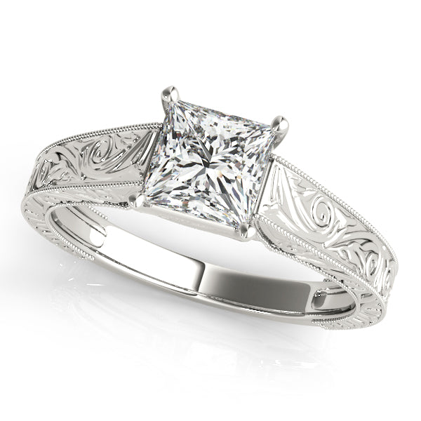 Square Trellis Diamond Engagement Ring · 0.32 ct tw