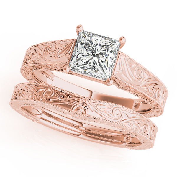 Square Trellis Diamond Engagement Ring · 0.32 ct tw