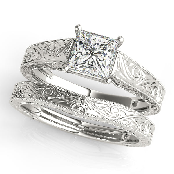 Square Trellis Diamond Engagement Ring · 0.32 ct tw