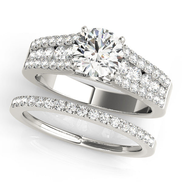 Multi-Row Diamond Engagement Ring · 0.58 ct tw