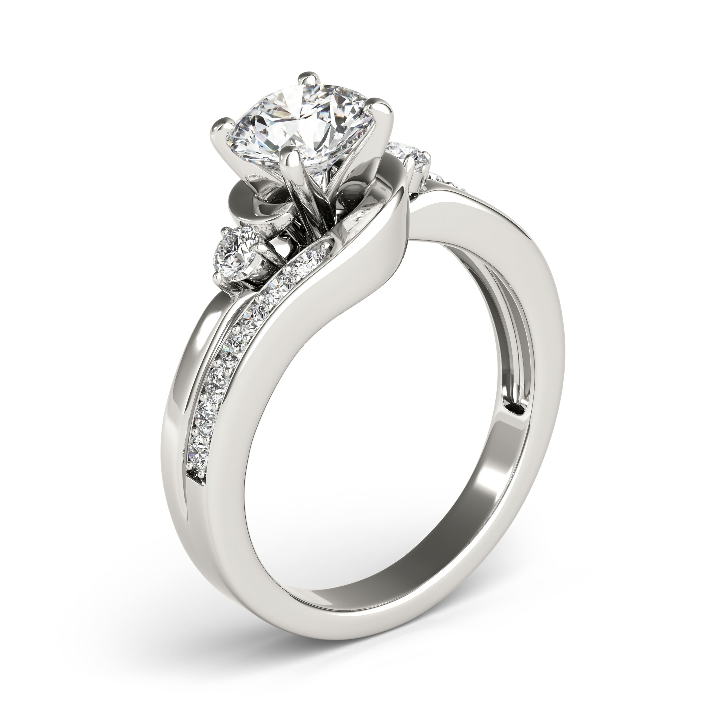 Bypass Diamond Engagement Ring · 0.38 ct tw