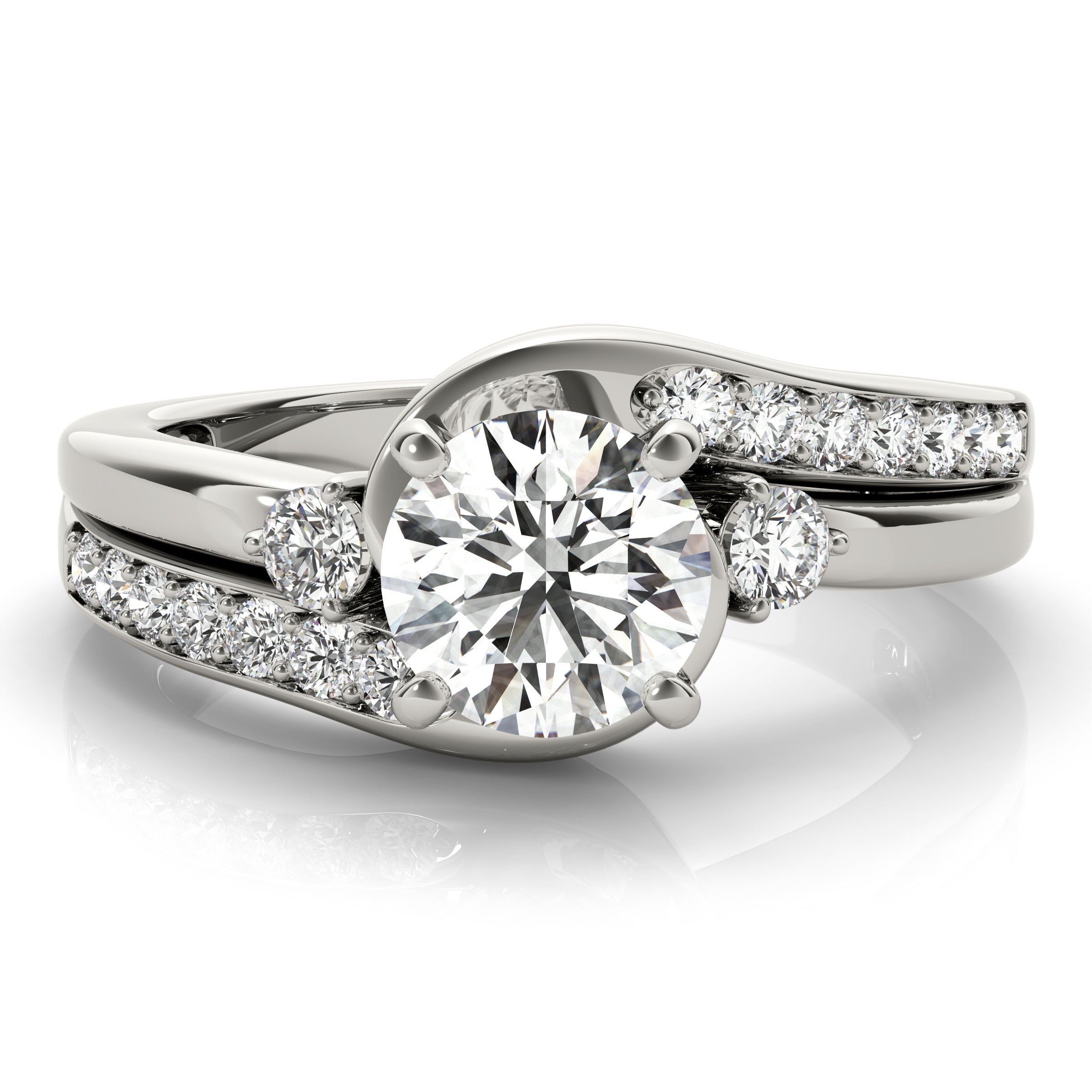 Bypass Diamond Engagement Ring · 0.38 ct tw
