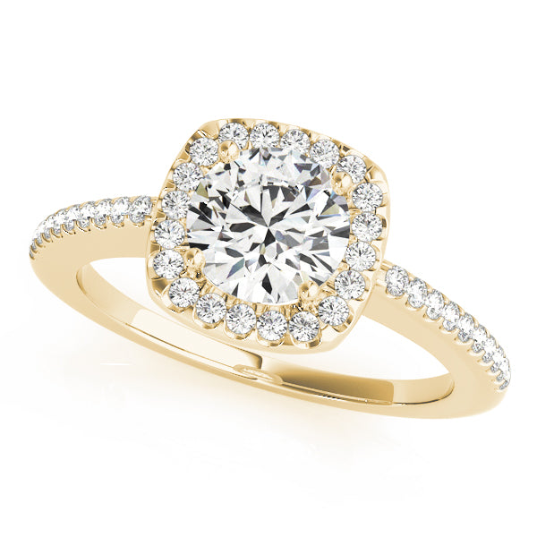 Round Halo Diamond Engagement Ring · 0.53 ct tw