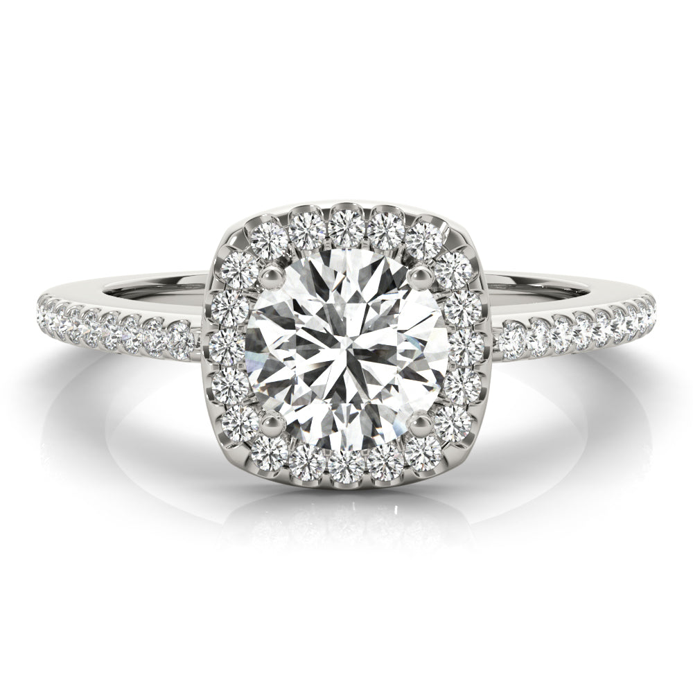 Round Halo Diamond Engagement Ring · 1.97 ct tw