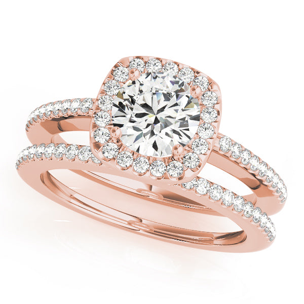 Round Halo Diamond Engagement Ring · 0.96 ct tw