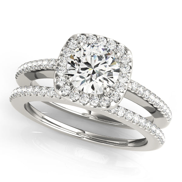 Round Halo Diamond Engagement Ring · 1.97 ct tw
