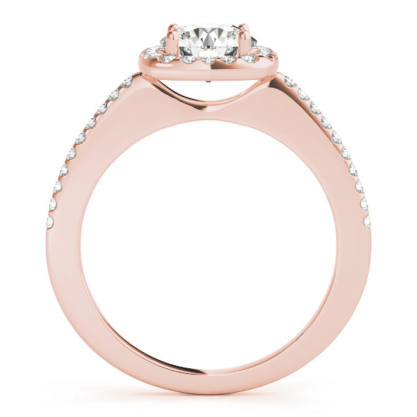 Round Halo Diamond Engagement Ring · 0.53 ct tw