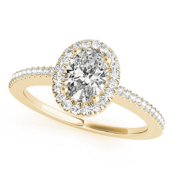 Oval Halo Diamond Engagement Ring · 0.55 ct tw