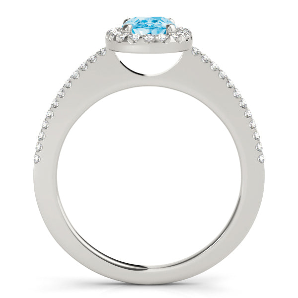 Oval Halo Diamond Engagement Ring · 0.58 ct tw
