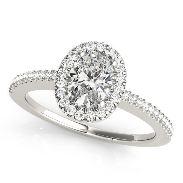 Oval Halo Diamond Engagement Ring · 0.55 ct tw
