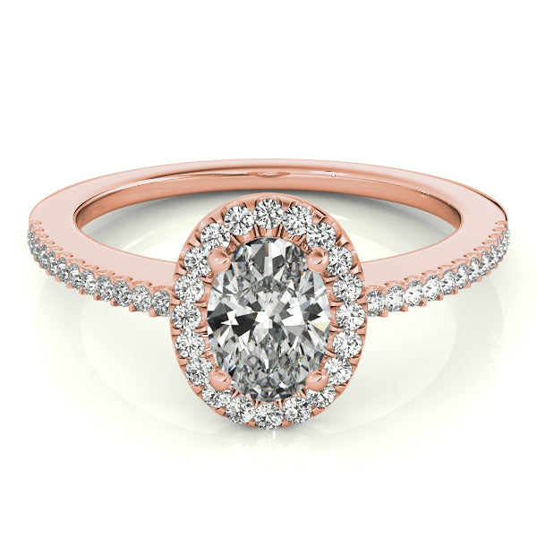 Oval Halo Diamond Engagement Ring · 0.55 ct tw
