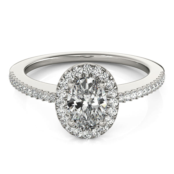 Oval Halo Diamond Engagement Ring · 1.22 ct tw