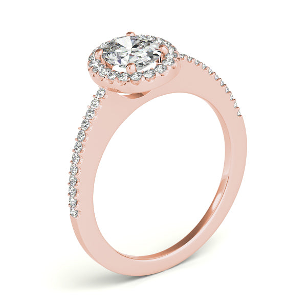 Oval Halo Diamond Engagement Ring · 1.17 ct tw