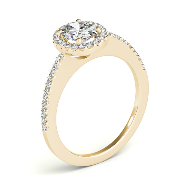 Oval Halo Diamond Engagement Ring · 1.22 ct tw