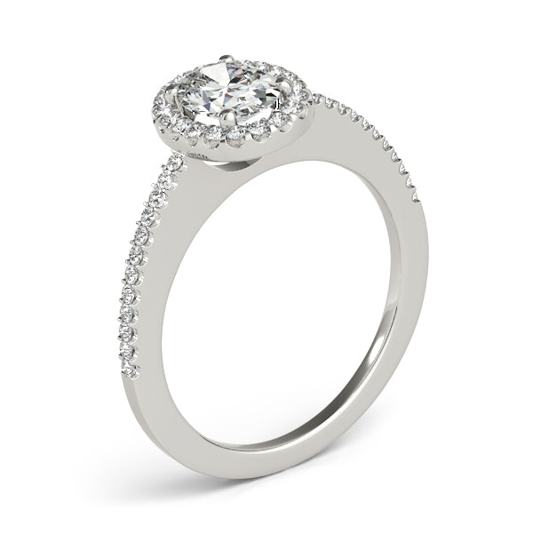 Oval Halo Diamond Engagement Ring · 1.17 ct tw
