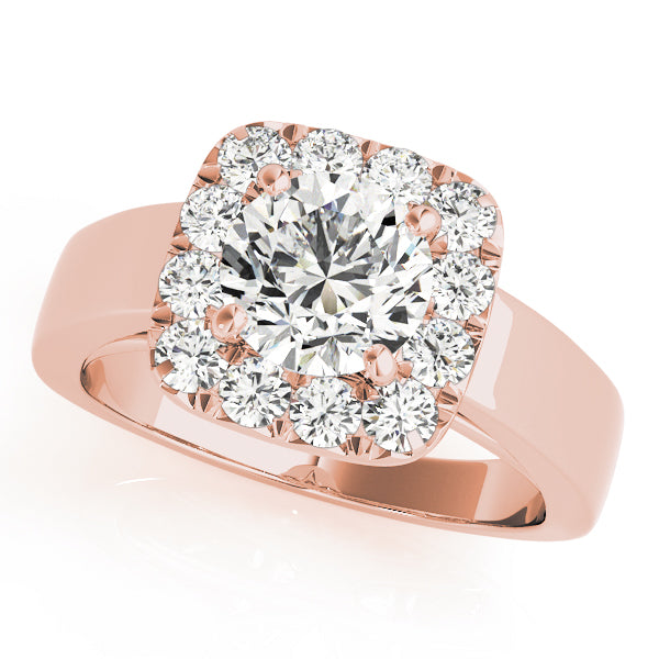 Round Halo Diamond Engagement Ring · 0.48 ct tw
