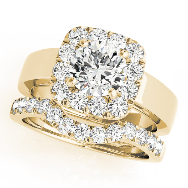 Round Halo Diamond Engagement Ring · 0.48 ct tw