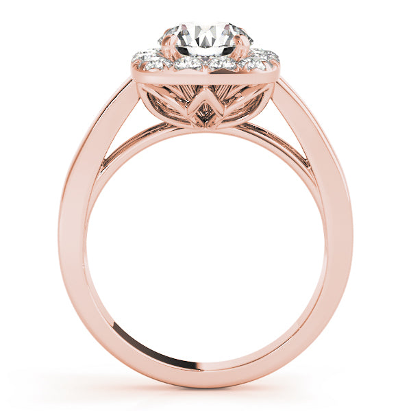 Round Halo Diamond Engagement Ring · 0.48 ct tw
