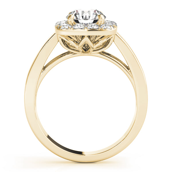 Round Halo Diamond Engagement Ring · 0.48 ct tw
