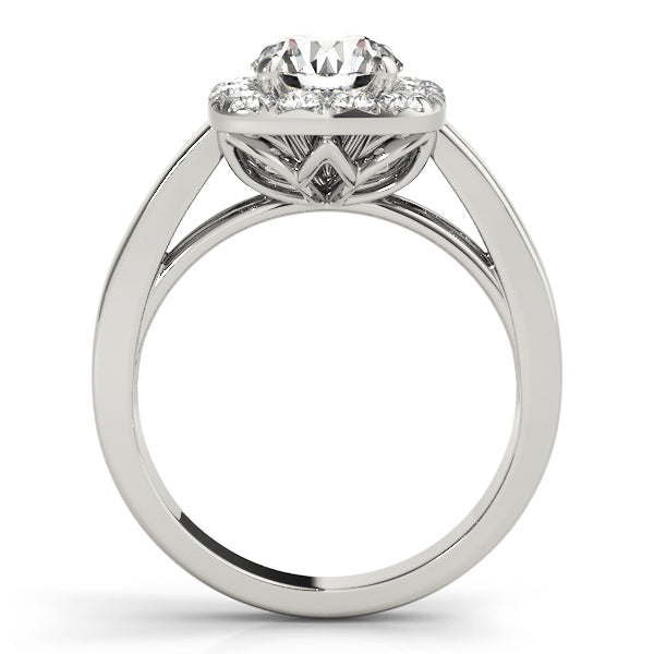Round Halo Diamond Engagement Ring · 0.48 ct tw