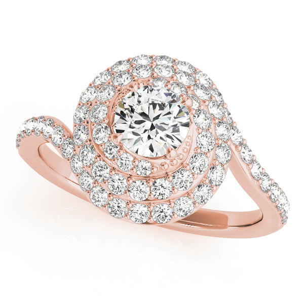 Round Halo Diamond Engagement Ring · 1.19 ct tw