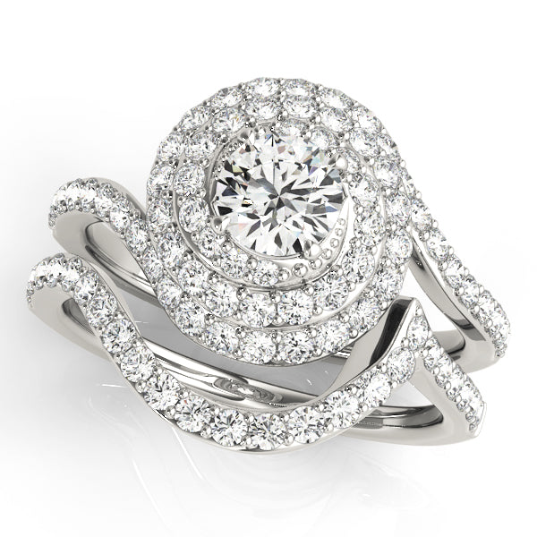 Round Halo Diamond Engagement Ring · 1.44 ct tw