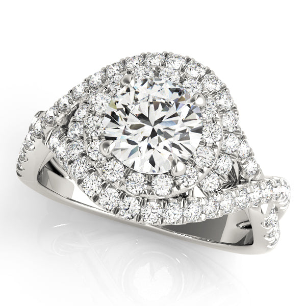 Round Halo Diamond Engagement Ring · 1.64 ct tw