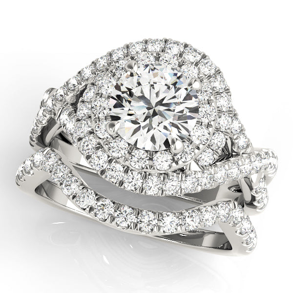 Round Halo Diamond Engagement Ring · 1.64 ct tw