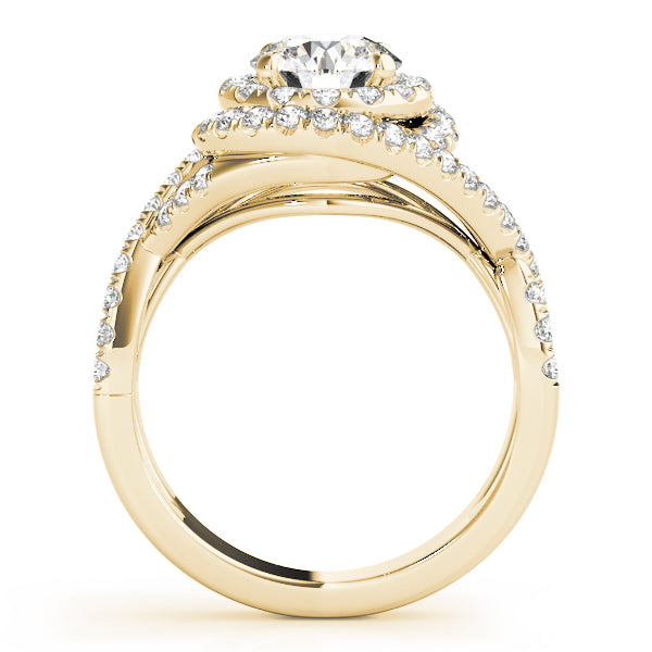 Round Halo Diamond Engagement Ring · 3.31 ct tw