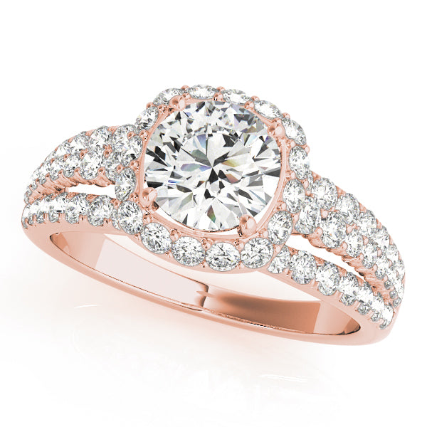 Round Halo Diamond Engagement Ring · 1.87 ct tw