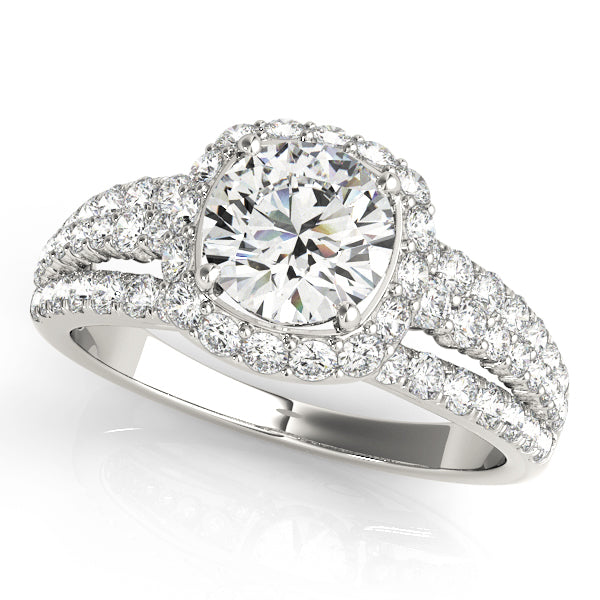 Round Halo Diamond Engagement Ring · 1.87 ct tw